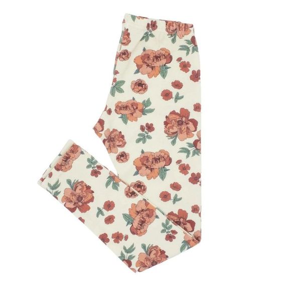 NEW Little & Lively Leggings Peony Print - Picture 6 of 6